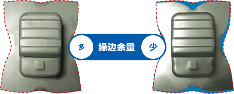 ZAM&reg;成型后的缘边余量较少。